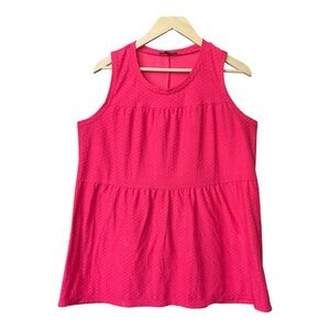 Lane Bryant Fuchsia Tiered Tank Top - Size 14/16